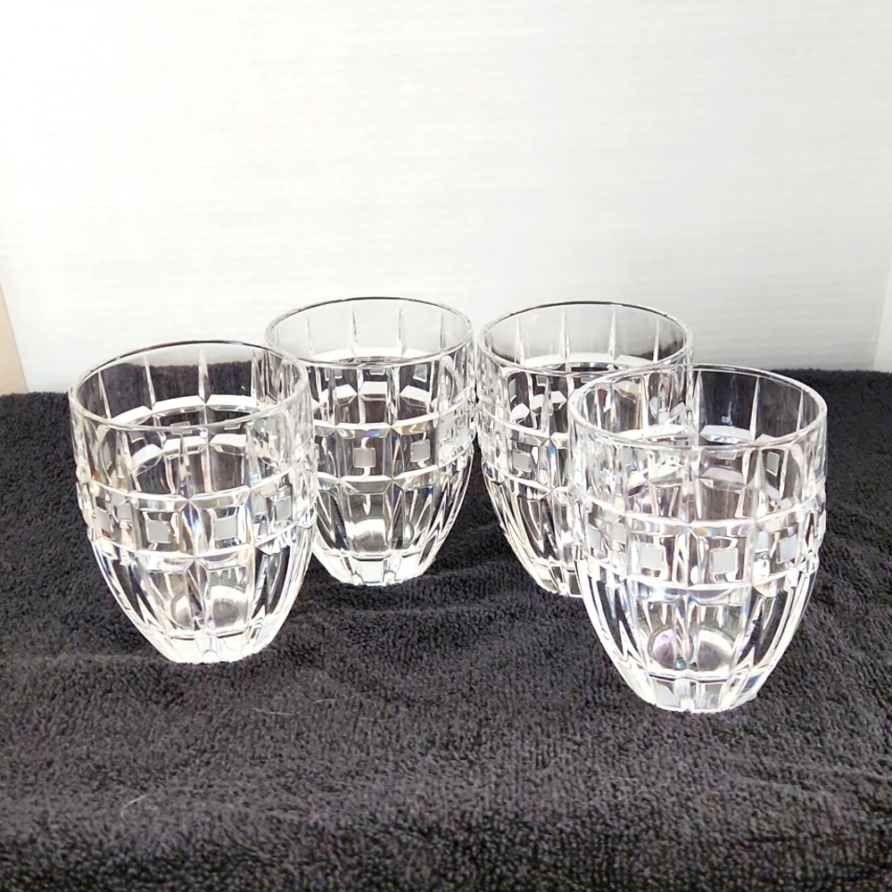 Waterford Crustal Marquis, Quadrata Frosted Square Double Old Fashion Glasses